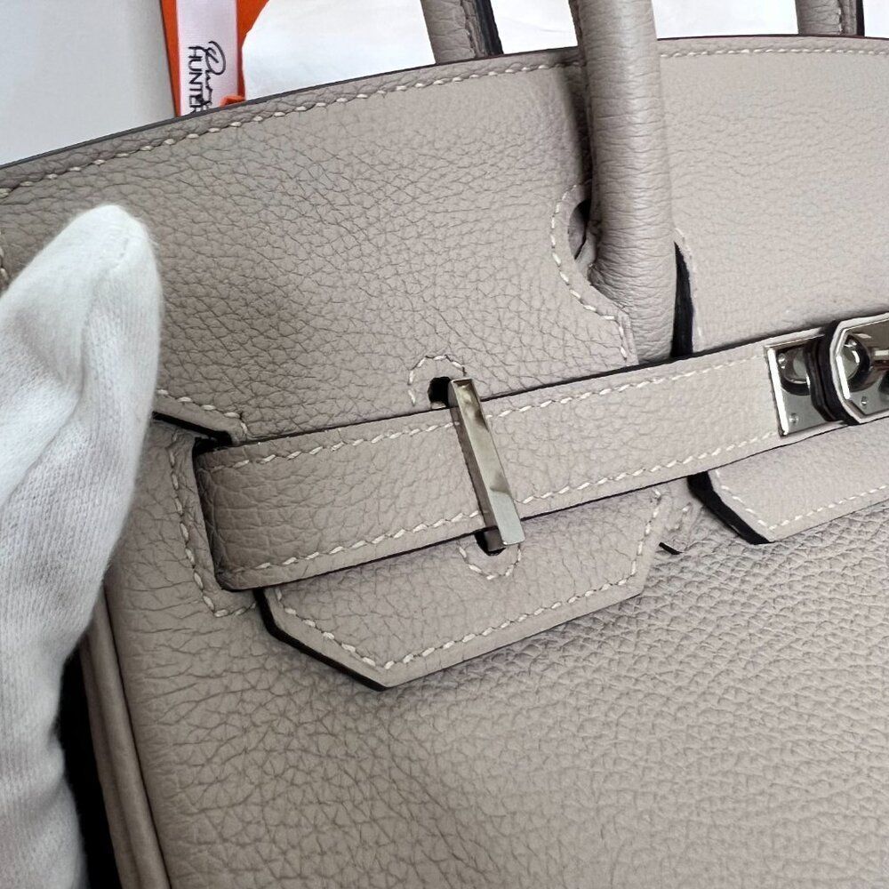 100% Authentic Hermes Birkin 30 Trench Togo PHW Stamp T - Picture 14 of 16